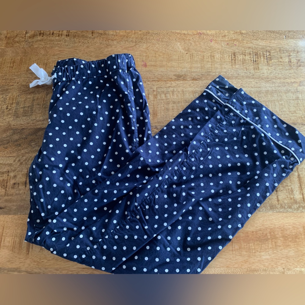 J. Crew Navy Polka Dot Pajama‎ Pant